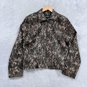 Mesmerize Full Zip Jacket Womens‎ L Retro Trim Floral USA Floral Print